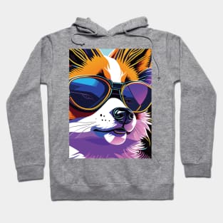 Shades of Cool: A Stylish Dog in Sunglasses Hoodie